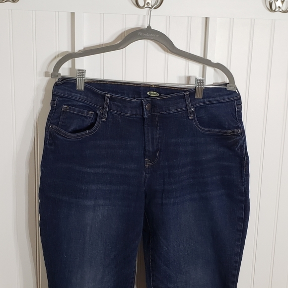 Old Navy Original Straight Stretch Blue Jeans Dark Wash 14 EUC - Picture 4 of 10